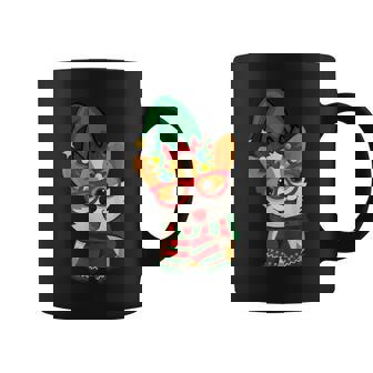 メリークリスマス かわいいオタクウェールズコーギー エルフの帽子とスカーフ付き コーヒーマグ - Kawaiitshirt