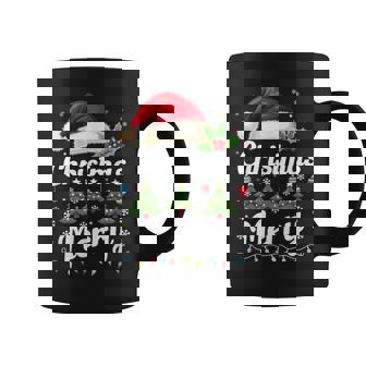 メリークリスマスライト 赤いサンタ帽子 クリスマス ファミリー 男性 女性 コーヒーマグ - Kawaiitshirt