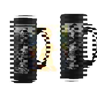 モナリサダヴィンチ プリントシャツ 柴犬とモナリサ コーヒーマグ - Kawaiitshirt