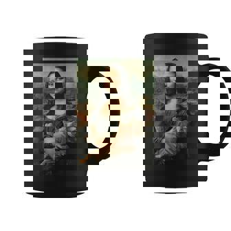 モナリザとオレンジ猫 面白いアートペインティング コーヒーマグ - Kawaiitshirt