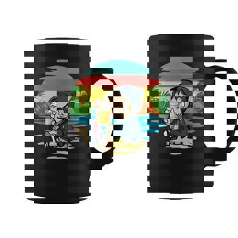 ヤシ、ビーチ、海、寒さ、太陽。 コーヒーマグ - Kawaiitshirt