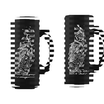 ラインアート 鳥・鳥類学者 オオツノフクロウ コーヒーマグ - Kawaiitshirt