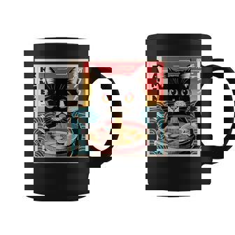 ラーメンと黒猫 和風ビンテージ コーヒーマグ - Kawaiitshirt