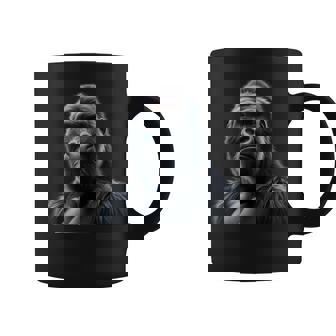 リアルなゴリラアートtシャツ、野生動物の霊長類の肖像画。 コーヒーマグ - Kawaiitshirt