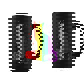 レインボー猫と本と星 Lgbt プライド コーヒーマグ - Kawaiitshirt