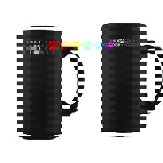 レインボー肉球 Lgbtq プライド ミニマル コーヒーマグ - Kawaiitshirt