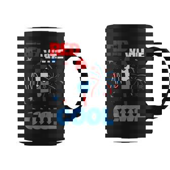 レッド ホワイト クールなアメリカ国旗 アイスキャンディー 面白い 7月4日 コーヒーマグ - Kawaiitshirt