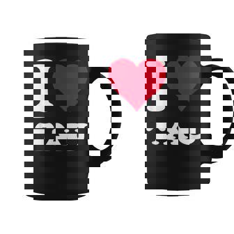 レッドハート I Love Tau コーヒーマグ - Kawaiitshirt