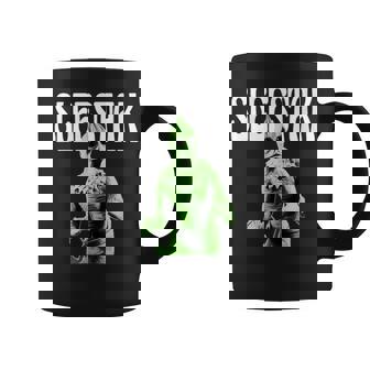 レトロなスリースタック爬虫類エイリアンのグラフィック。 コーヒーマグ - Kawaiitshirt