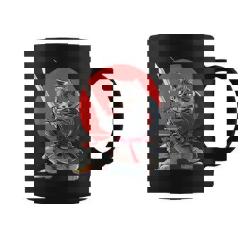 レトロな日本の侍猫グラフィック 猫愛好家 コーヒーマグ - Kawaiitshirt