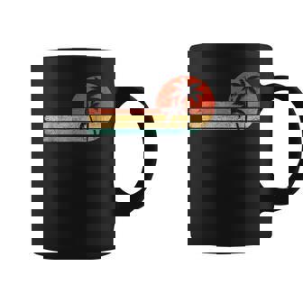 レトロスタイル トロピカル ビンテージ 夕日 ビーチ ヤシの木 コーヒーマグ - Kawaiitshirt