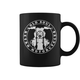レトロバイク R Ninet フロントビュー レタリング付き コーヒーマグ - Kawaiitshirt