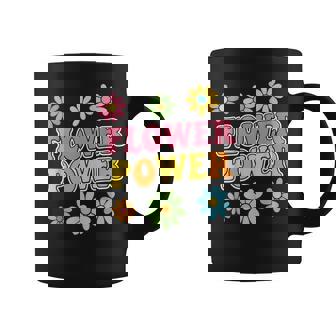 レトロフラワーパワー 60年代 70年代 美的 ヒッピー ボーホースタイル コーヒーマグ - Kawaiitshirt