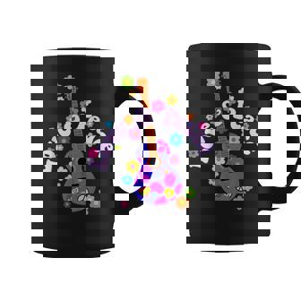 レトロフラワーパワーギター-ラブアンドピース2-ファンファン コーヒーマグ - Kawaiitshirt