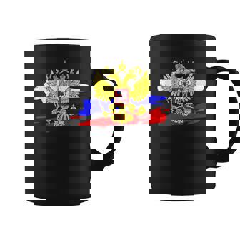 ロシア国章 ロシア国旗 イーグルエンブレム付き コーヒーマグ - Kawaiitshirt