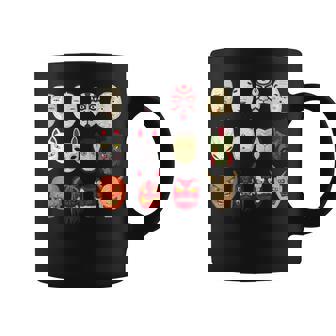 ヴィンテージ グラフィカル 日本 アート 天狗 きつね ひょっとこ マスク コーヒーマグ - Kawaiitshirt