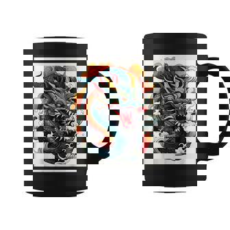 ヴィンテージ タトゥー アート ドラゴン コーヒーマグ - Kawaiitshirt