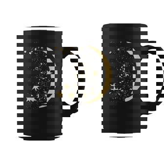 ヴィンテージ三日月と星宇宙アートイラストtシャツ コーヒーマグ - Kawaiitshirt