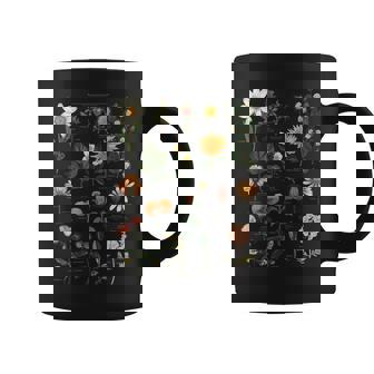 ヴィンテージ風フラワーボタニカルチャートグラフィックtシャツ コーヒーマグ - Kawaiitshirt