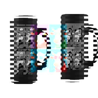 不機嫌そうな牛、エッジの効いた牛のグラフィックデザイン 牛好き向け コーヒーマグ - Kawaiitshirt