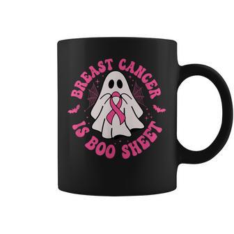 乳がんはブーシート ゴースト ピンクリボン ハロウィン コーヒーマグ - Kawaiitshirt