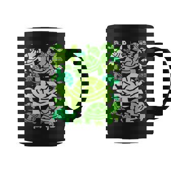 亀柄 カートゥーン アウトライン 面白いカメ コーヒーマグ - Kawaiitshirt