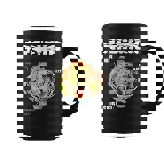 おもしろ 二郎系 イラスト 文字白 ラーメン好きの人のカロリー肯定 黒 コーヒーマグ - Kawaiitshirt