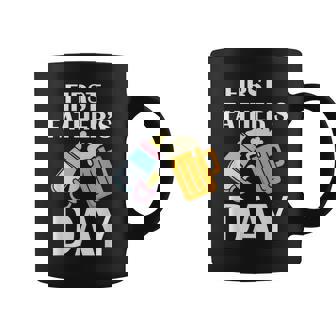 初めての父の日 ビール ミルク 新しいお父さん お父さん 若い親 コーヒーマグ - Kawaiitshirt