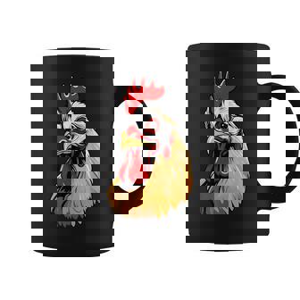 動物愛好家のための大胆な農場の鶏の頭のアート コーヒーマグ - Kawaiitshirt