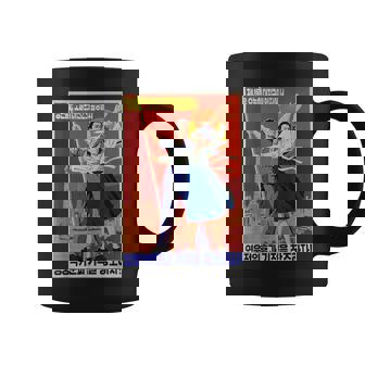 北朝鮮プロパガンダポスター 面白いカルトコスチューム コーヒーマグ - Kawaiitshirt