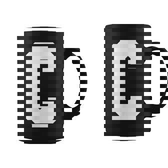 大文字 C アルファベット モノグラム イニシャル コーヒーマグ - Kawaiitshirt