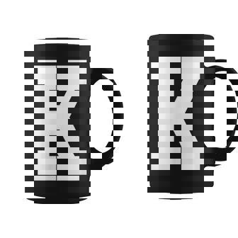大文字 K アルファベットモノグラム イニシャル コーヒーマグ - Kawaiitshirt