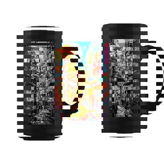 大阪シティポップ ステンドグラス 和美 コーヒーマグ - Kawaiitshirt