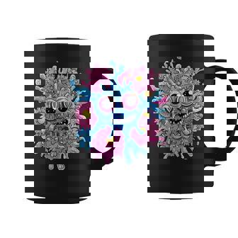 奇抜なハッピーモンスター 大きな瞳 コーヒーマグ - Kawaiitshirt