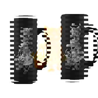 子猫、茶トラ、かわいい、おもしろい、癒し、花かご、ワンピース、可愛い、花束 コーヒーマグ - Kawaiitshirt