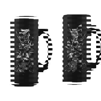 子猫ロックバンド ドラマー 猫 ドラム コーヒーマグ - Kawaiitshirt