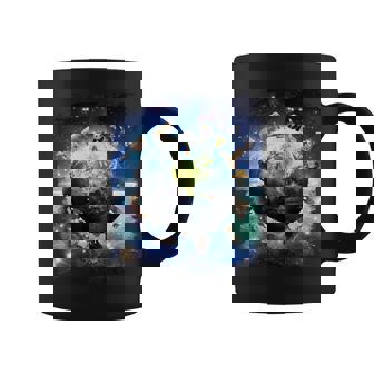 宇宙地球動物グループシーン コーヒーマグ - Kawaiitshirt
