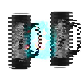 宇宙猫 ドーナツに乗るドーナツ 銀河猫 コーヒーマグ - Kawaiitshirt