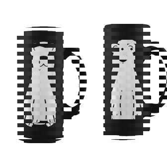 小さなシロクマ かわいいミニマリスト シンプルなシロクマ コーヒーマグ - Kawaiitshirt
