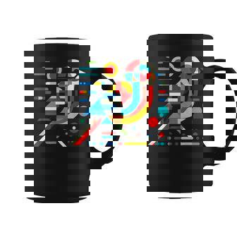 幾何学的 ミニマリズム モダン イラスト スズメ 鳥 アート コーヒーマグ - Kawaiitshirt