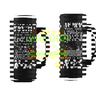 庭で働いて犬とたむろしたい コーヒーマグ - Kawaiitshirt