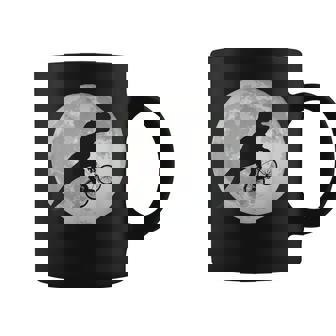 恐竜 ダイナソー 面白いtシャツ ティラノサウルス 月と自転車 サイクリング アート メンズ 子供 おもしろ 服 ネタ コーヒーマグ - Kawaiitshirt