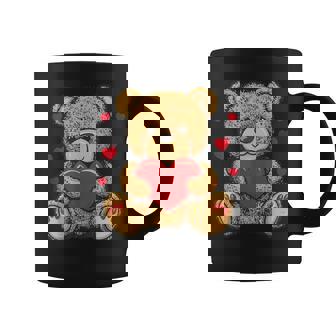 愛らしいハート付きテディベア ラブぬいぐるみ コーヒーマグ - Kawaiitshirt