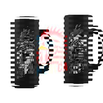 愛国心が強いチキンメリカ アメリカ国旗 鶏好き 7月4日 コーヒーマグ - Kawaiitshirt