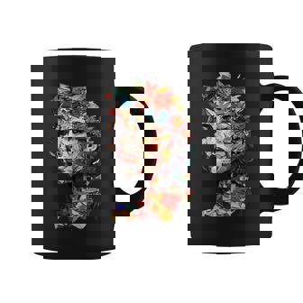 抽象的 カラフルである 花 女 芸術 顔 コーヒーマグ - Kawaiitshirt