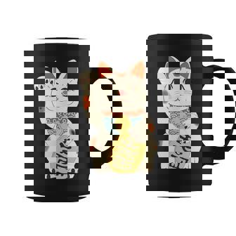 招き猫 日本の招き猫まねき猫日本の幸運猫 コーヒーマグ - Kawaiitshirt