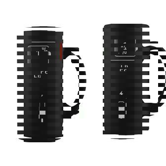 携帯電話のバッテリー1％は、バッテリーの寿命制限なしで空の電話を生きます コーヒーマグ - Kawaiitshirt