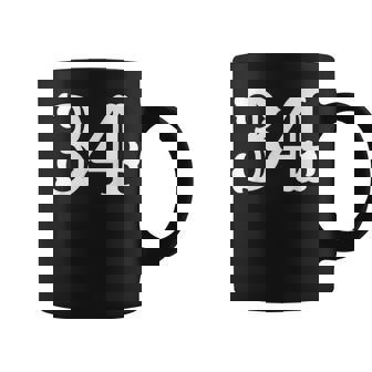 数字 34インチ ホワイト 大 太字 アメリカンウエストスタイル フォント コーヒーマグ - Kawaiitshirt