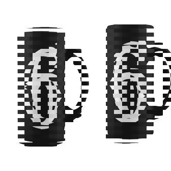 数字 6 インチ 白 大 太字 アメリカ 西部 スタイル フォント コーヒーマグ - Kawaiitshirt