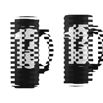 数字 Nhirn 数字 13 プレーン 白 数字 コーヒーマグ - Kawaiitshirt